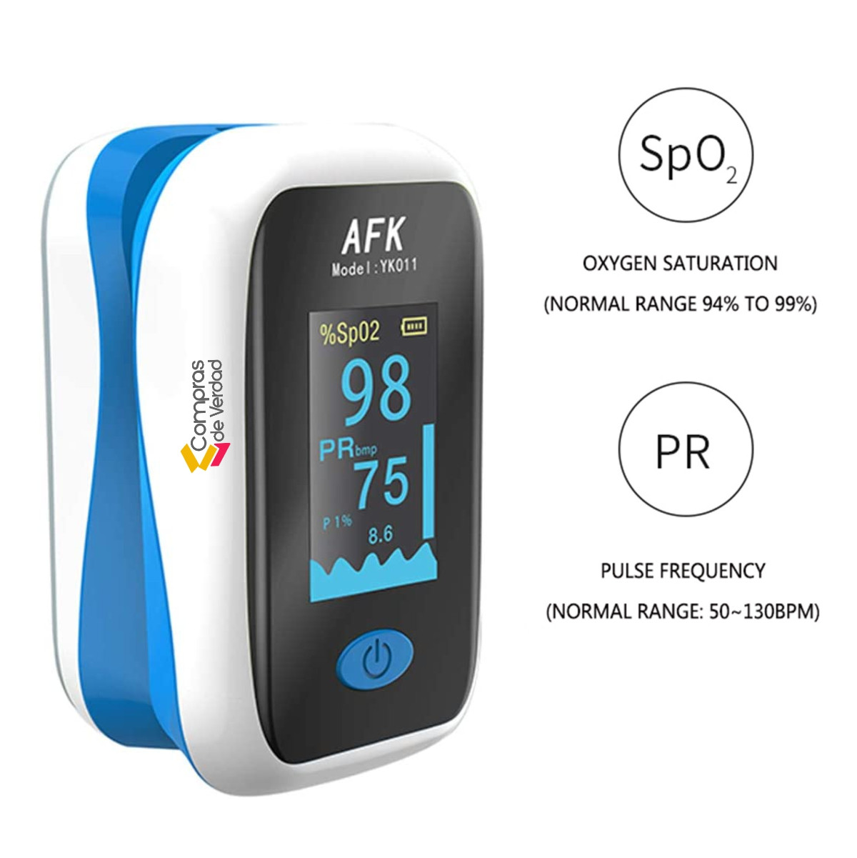 Miniatura 5 de Pulso Oximetro Adulto con Curva